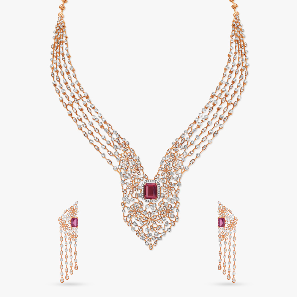 Visionary Diva Diamond Necklace Set,,hi-res image number null