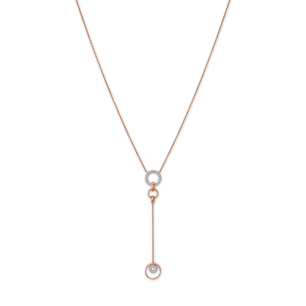 Proclaim Your Love In 18KT Gold Diamond Studded Necklace