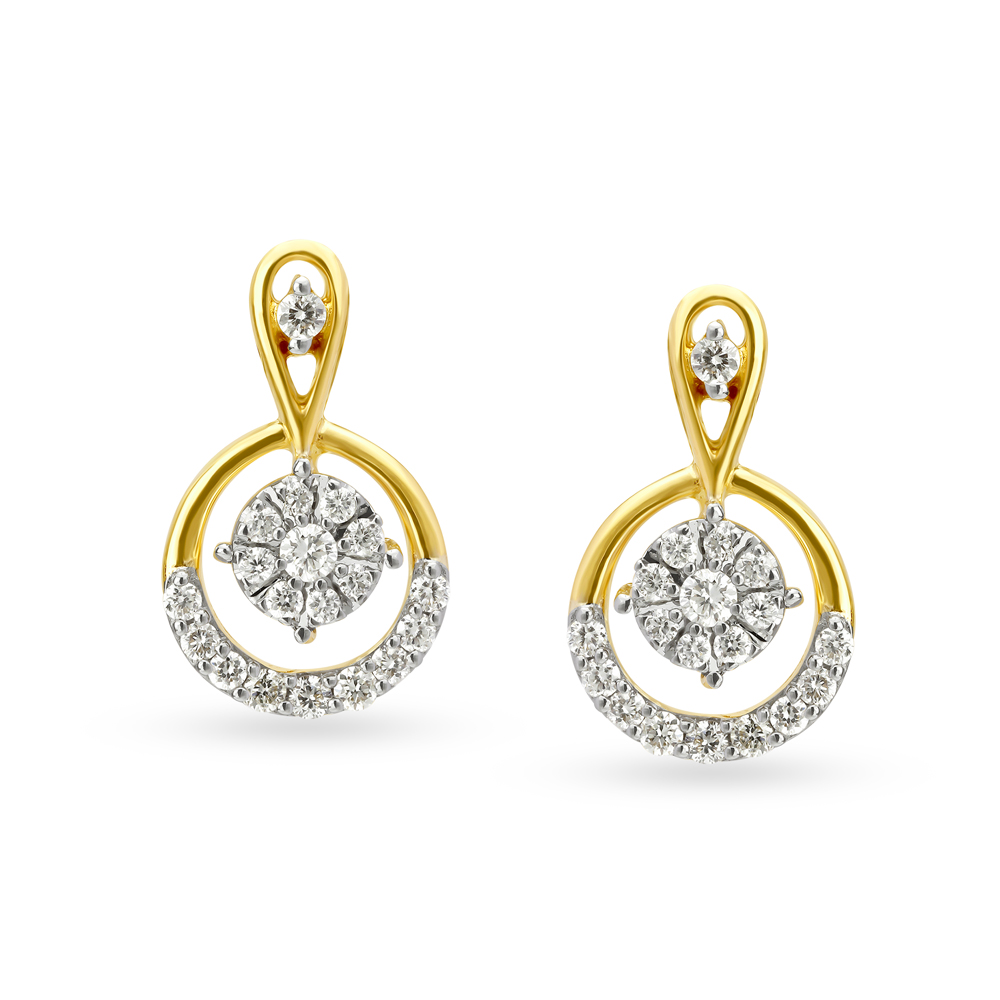 Attractive Solitaire Look Diamond Stud Earrings,,hi-res image number null