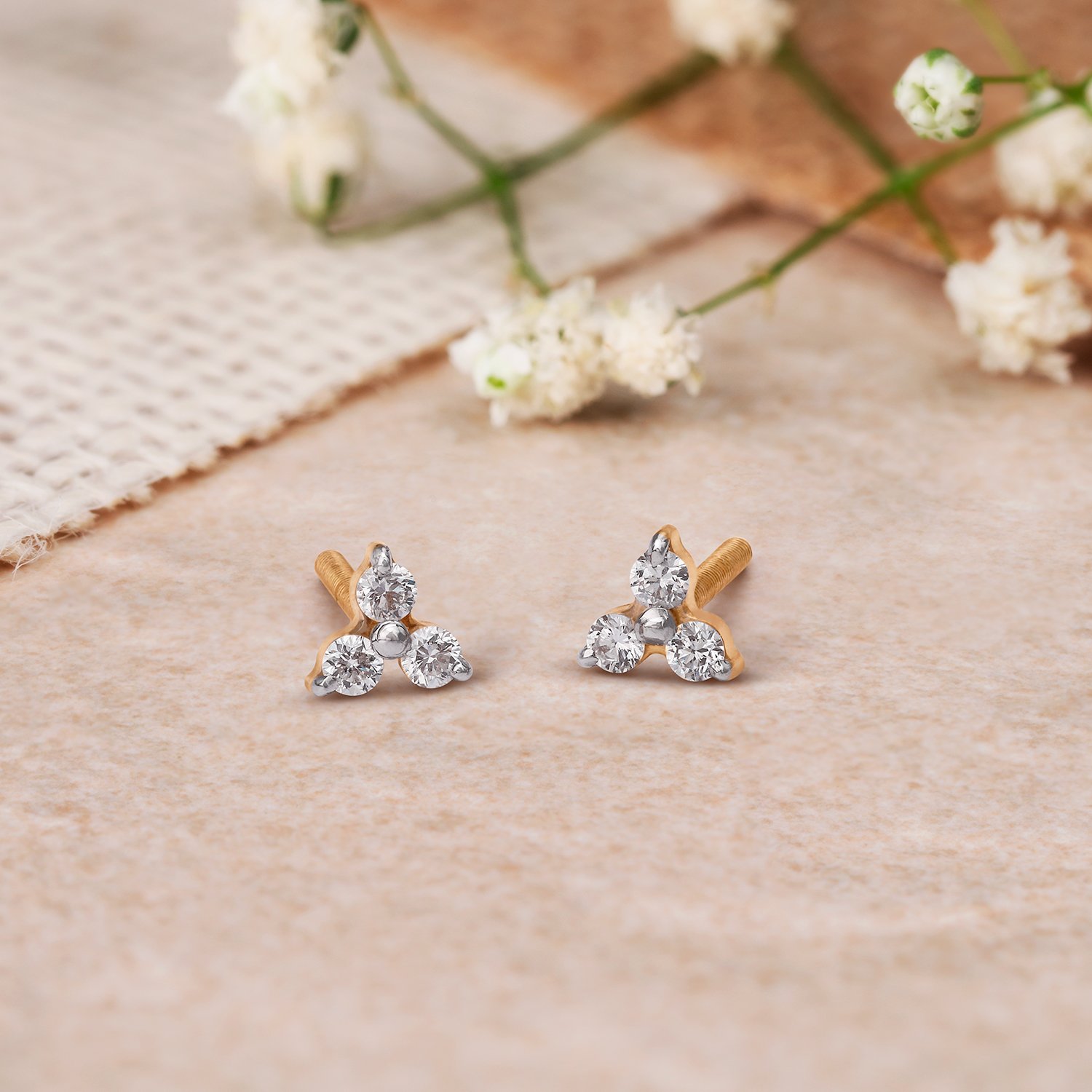 Diamond earrings for babies tanishq 2025
