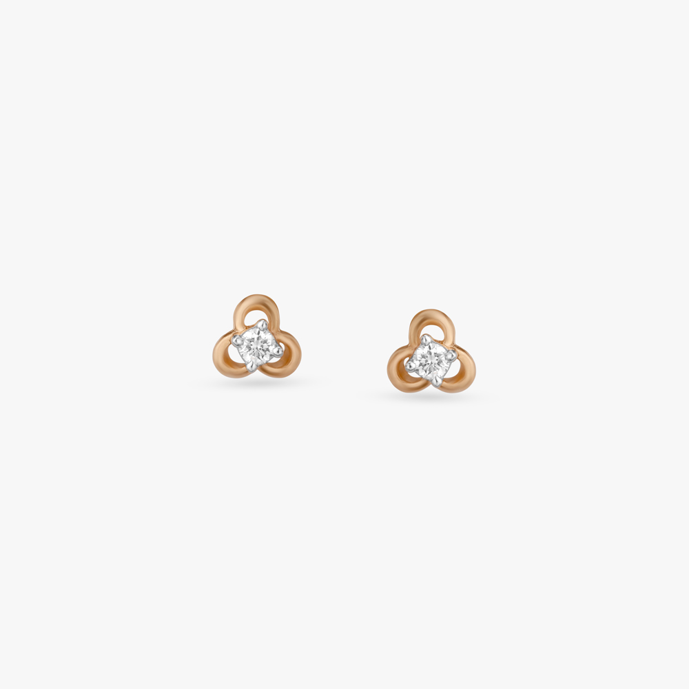 

Triple Curve Diamond Stud Earrings