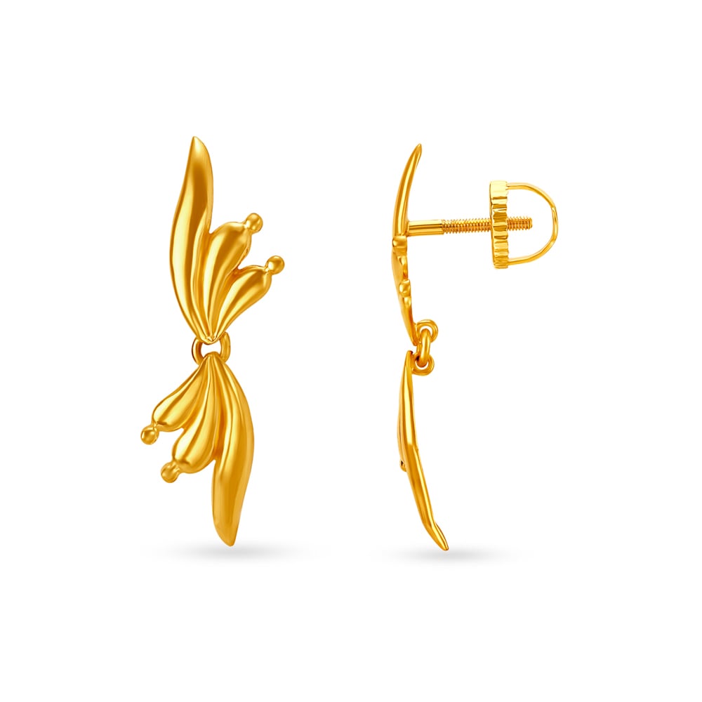 Modern Gold Drop Earrings,,hi-res image number null