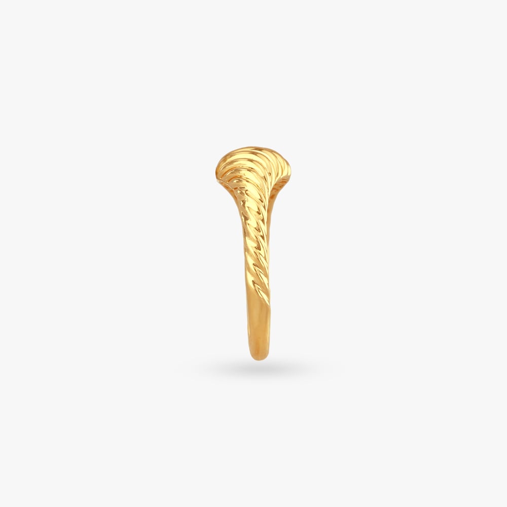 Sculpted Swirl Gold Ring,,hi-res image number null