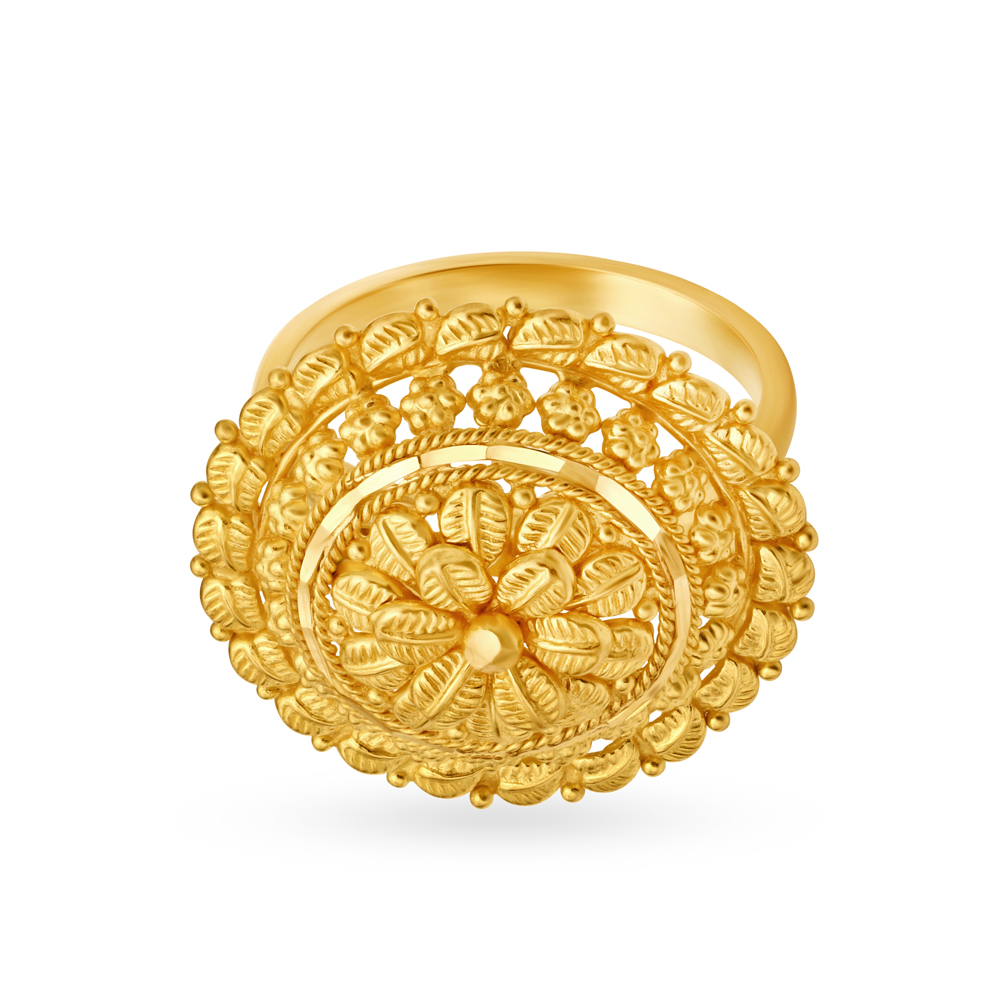 Magnificent Floral Gold Ring,,hi-res image number null