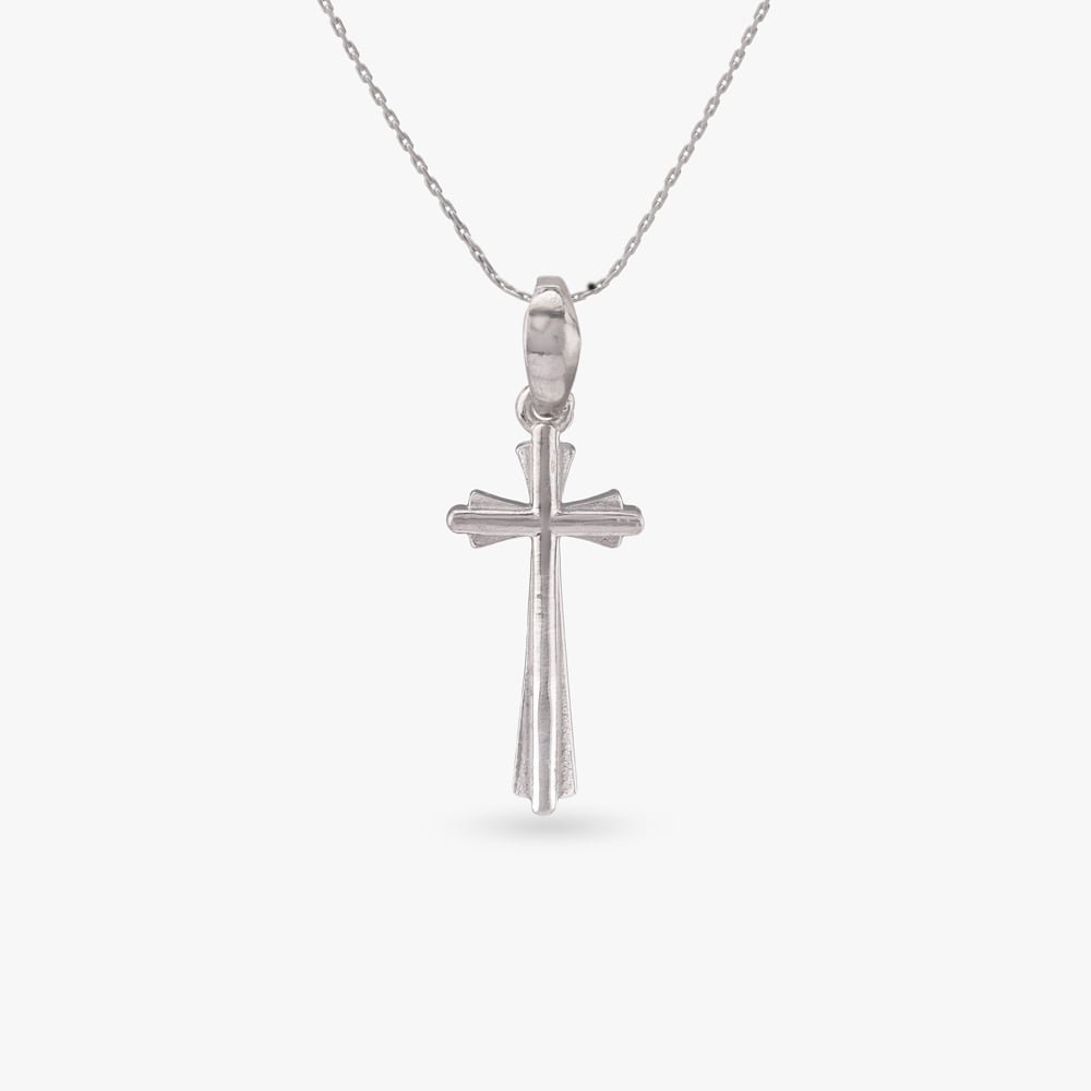 Classic Cross Silver Pendant,,hi-res image number null