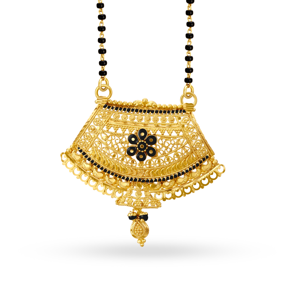 Ethereal Gold Mangalsutra Pendant,,hi-res image number null