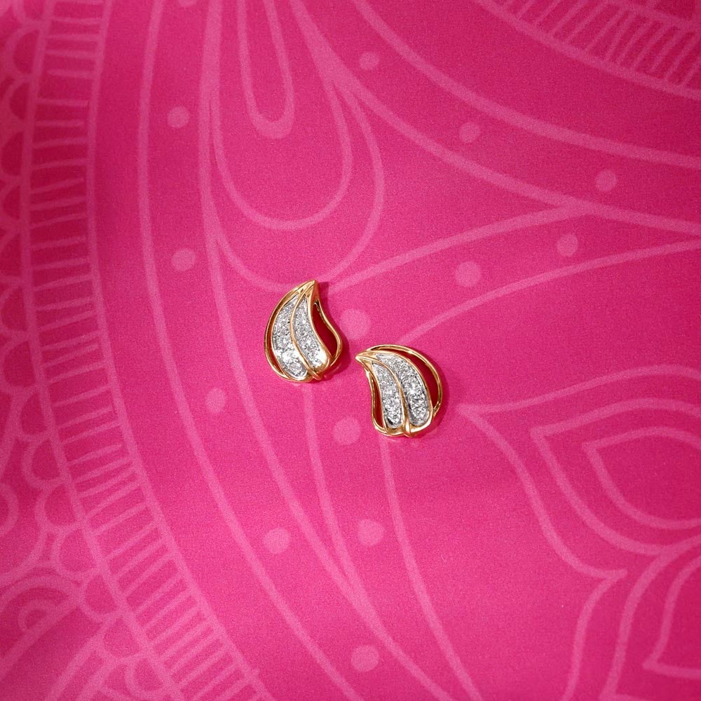 Paisley Shine Diamond Stud Earrings,,hi-res image number null