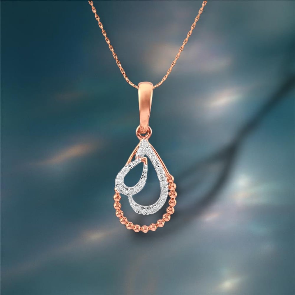 Dual Dewdrop Diamond Pendant,,hi-res image number null