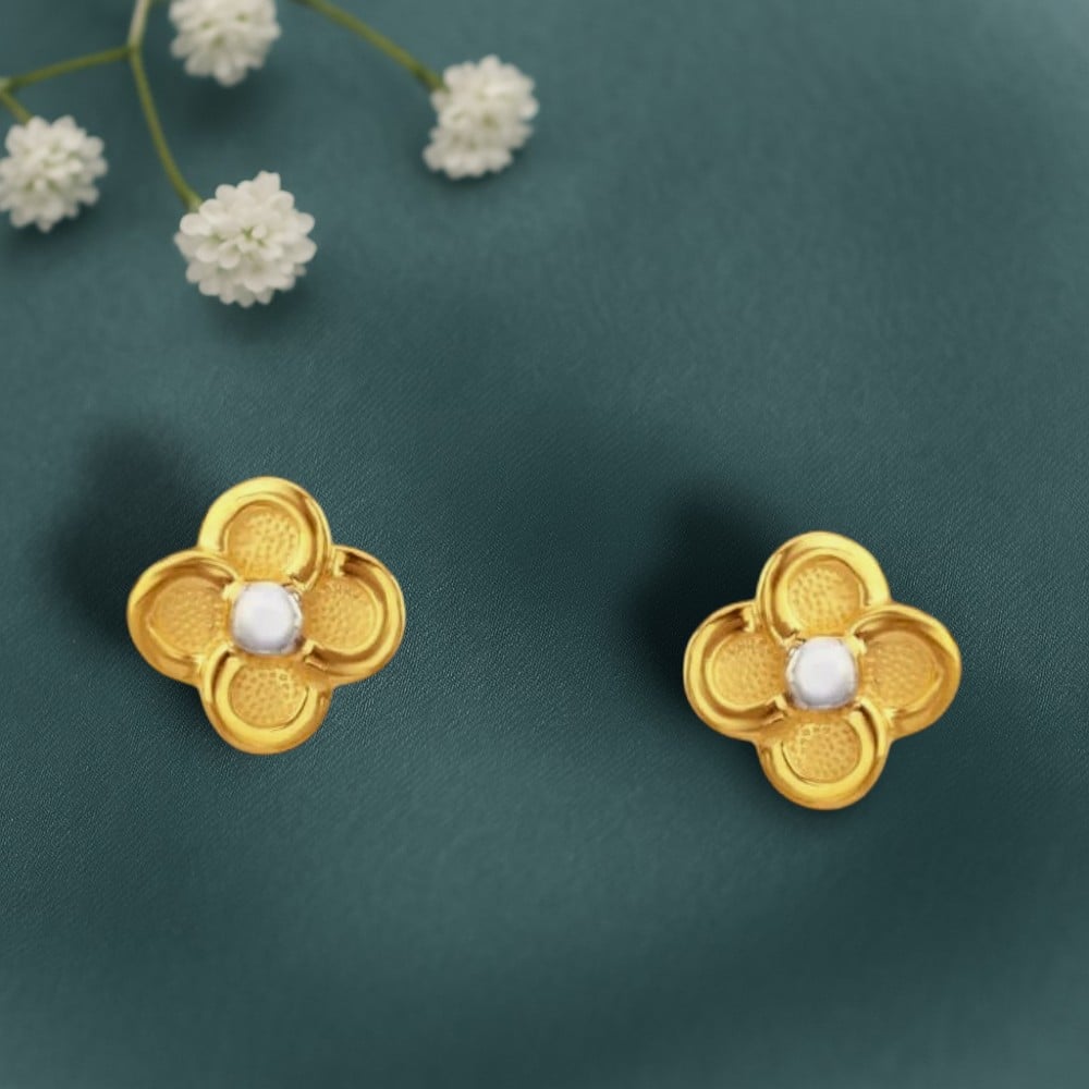 

Sweet Blossom Gold Stud Earrings for Kids