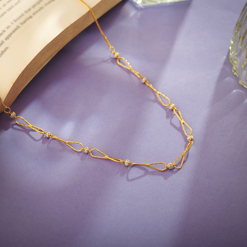 Delicate Loop and Bead Chain,,hi-res image number null