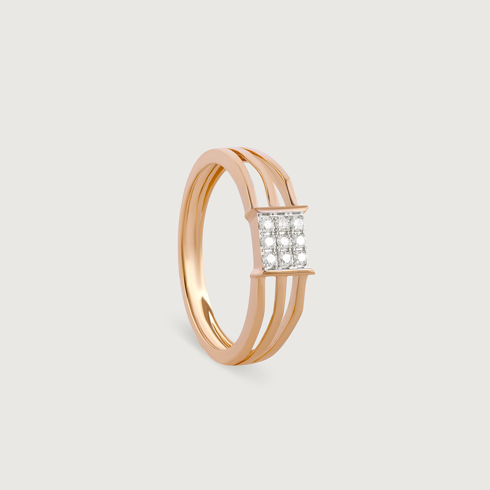 Clean Cuts Gold & Diamond Ring for Men,,hi-res image number null
