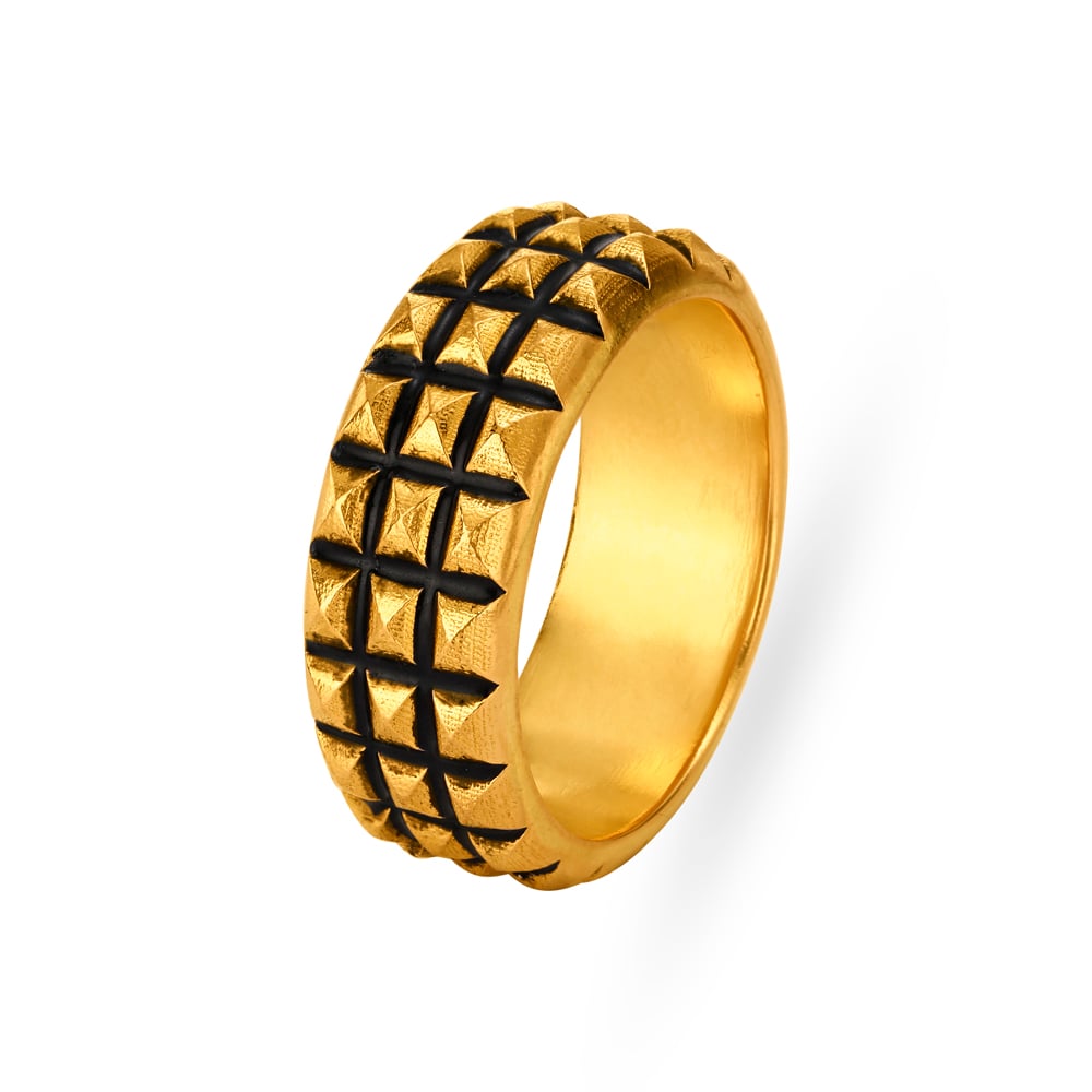 Captivating Black antique Gold Finger Ring For Men
