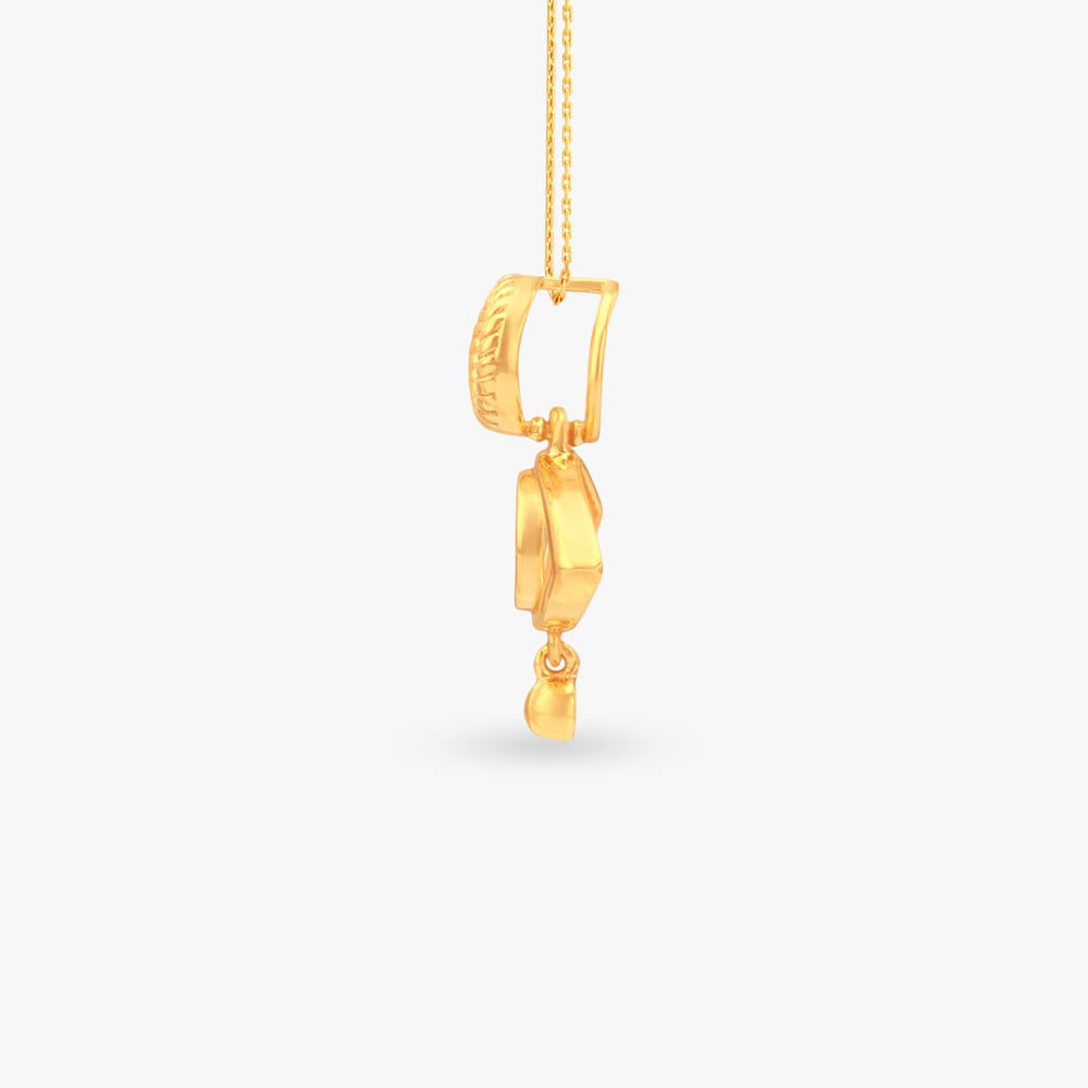 Enamel Gaze Gold Pendant,,hi-res image number null