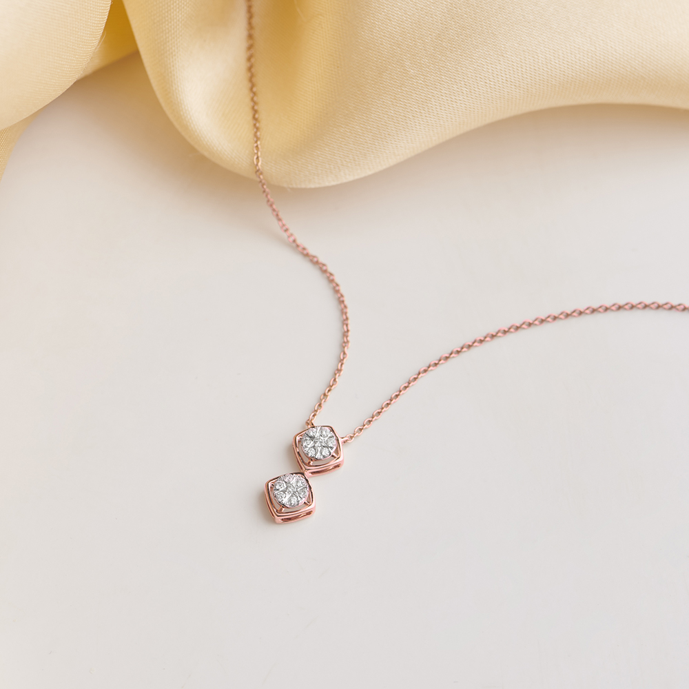Bold Geometry Diamond Necklace,,hi-res image number null