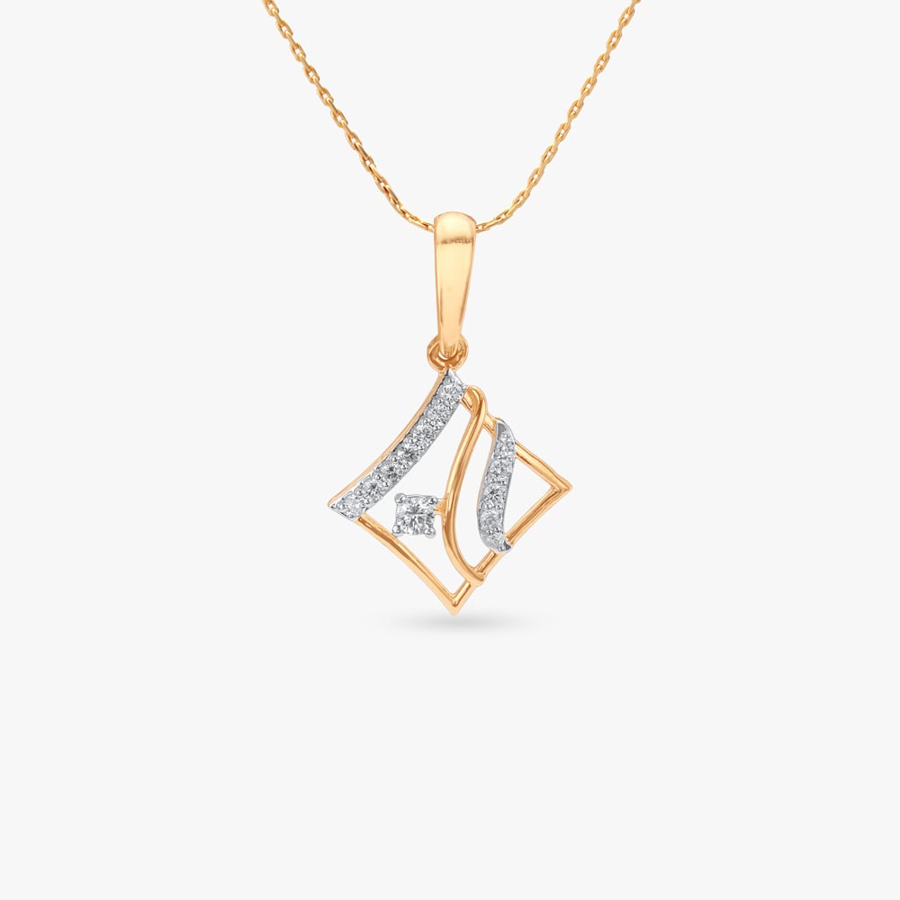 Breezy Twist Diamond Pendant,,hi-res image number null