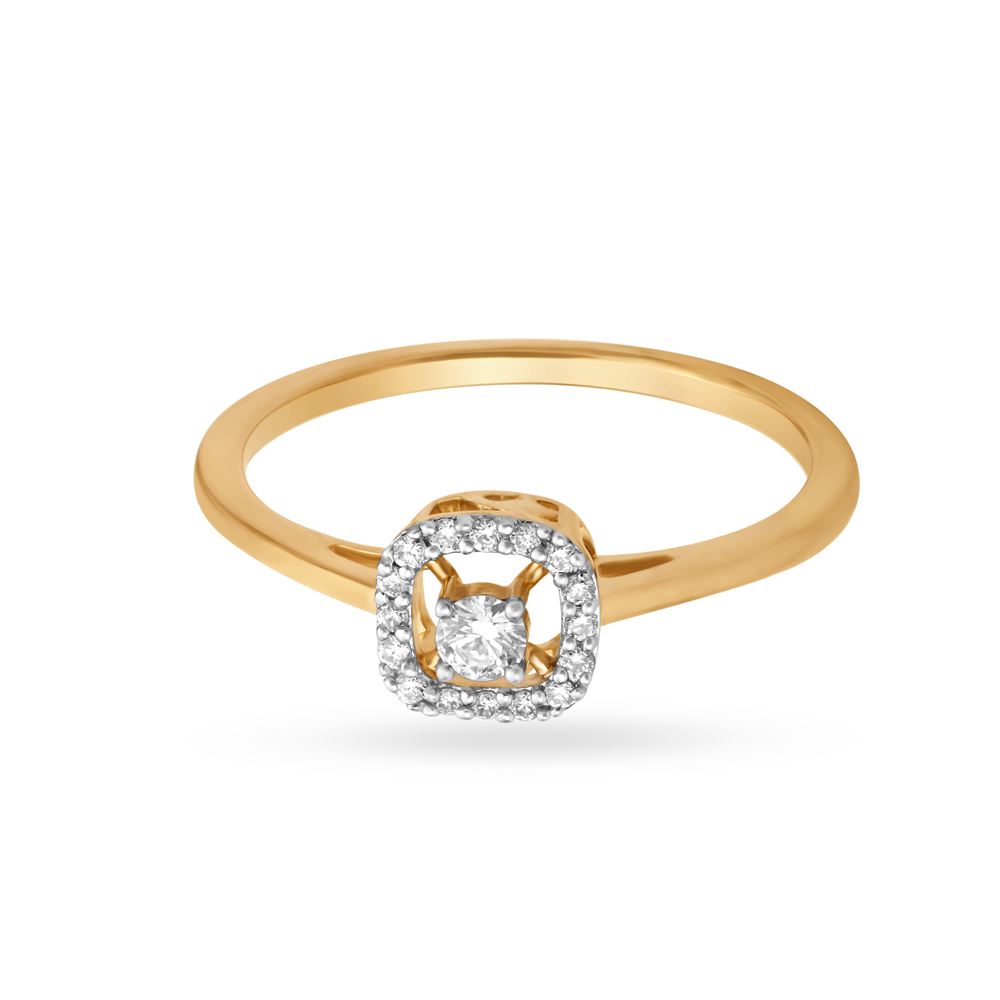 Stately Gold and Diamond Finger Ring,,hi-res image number null