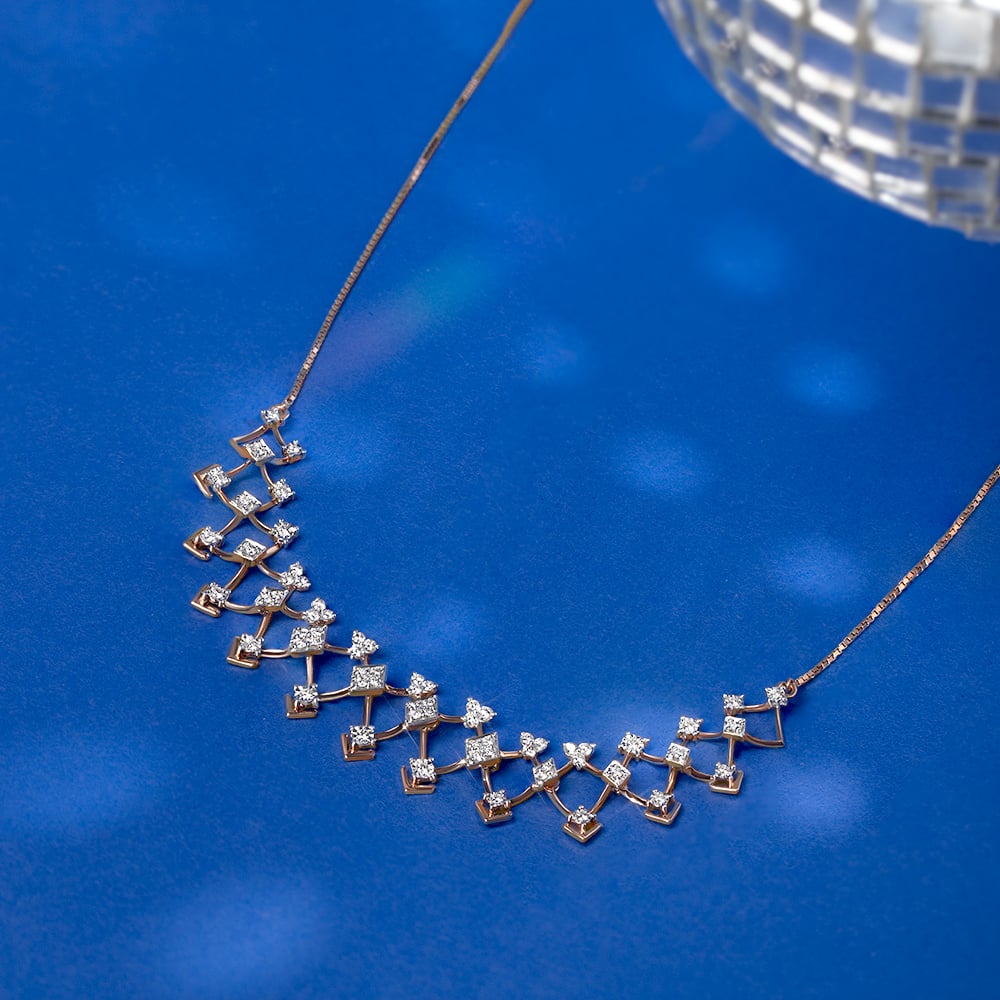 Disco Dream Gold & Diamond Necklace,,hi-res image number null