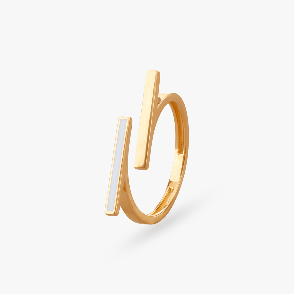 Linear Luxe Gold Finger Ring,,hi-res image number null