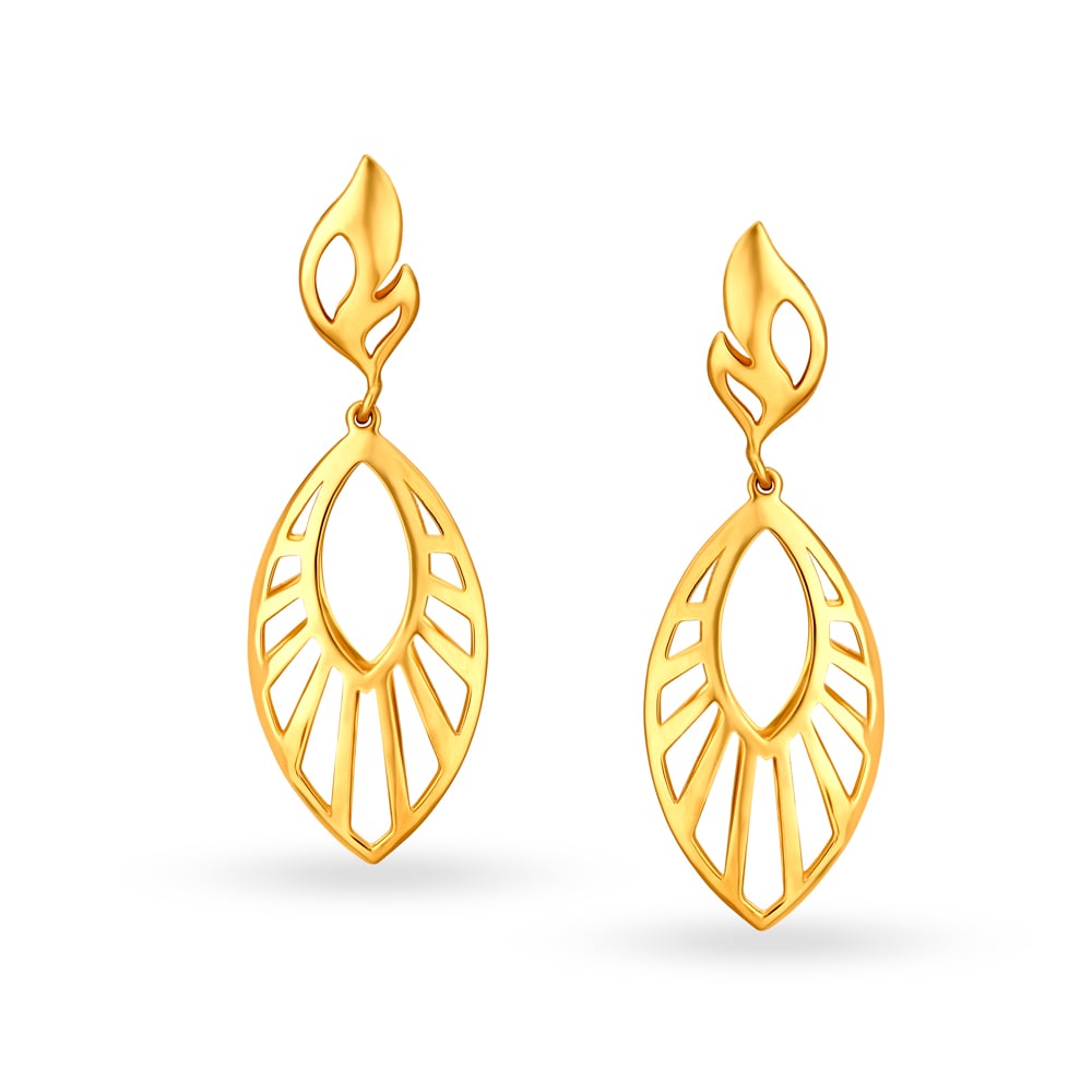 Stylish Fancy Gold Drop Earrings,,hi-res image number null