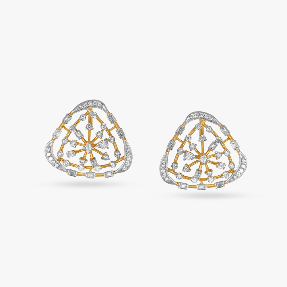 Glinting Geometry Diamond Pendant and Earrings Set,,hi-res image number null