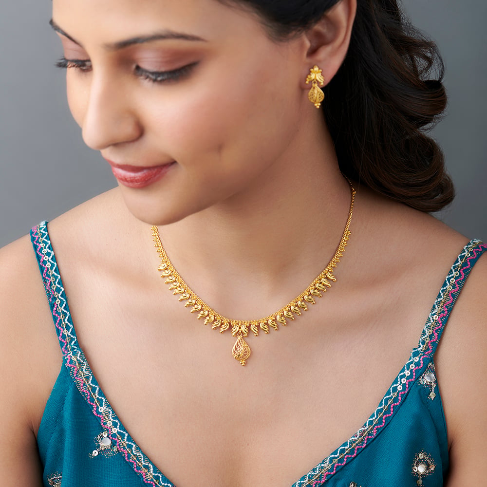 Yellow Gold Necklace Set,,hi-res image number null
