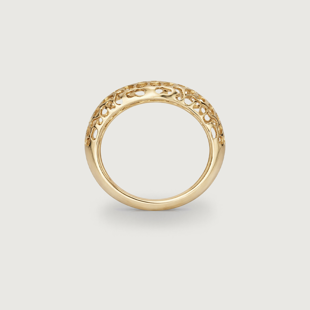 Organic Lattice Gold Ring,,hi-res image number null