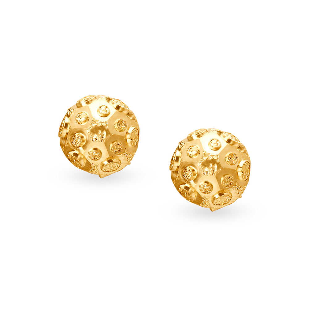 Eccentric 22 Karat Yellow Gold Beaded Drops,,hi-res image number null