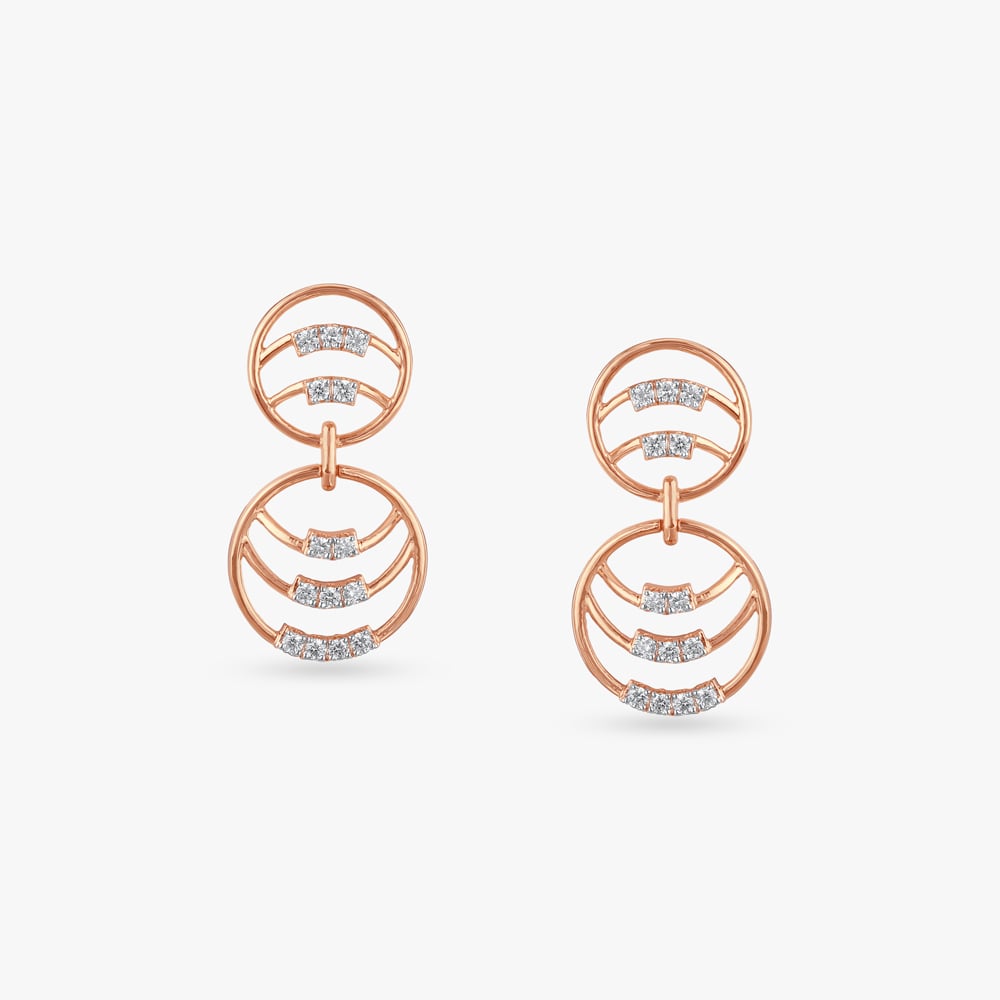 

Circle Chic Diamond Drop Earrings
