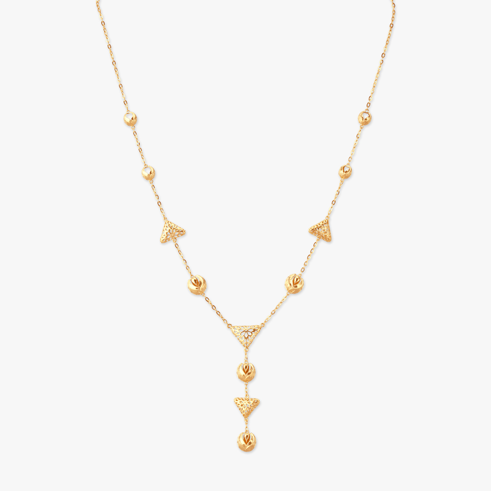 Triangle Tryst Gold Necklace,,hi-res image number null