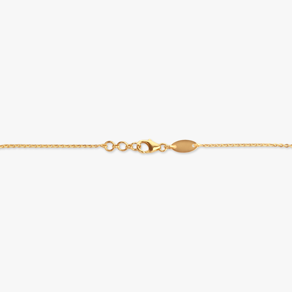 Bold H Gold Pendant with Chain,,hi-res image number null