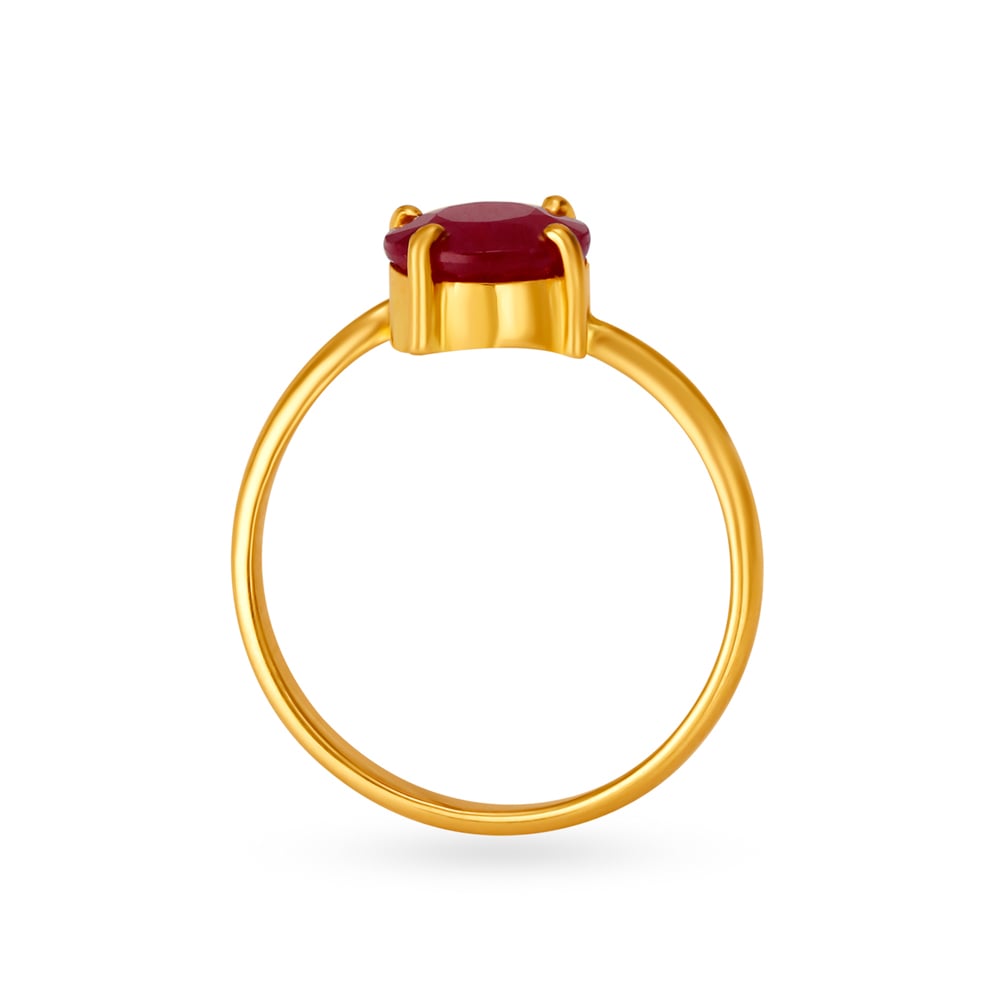 Captivating Ruby Center Finger Ring,,hi-res image number null