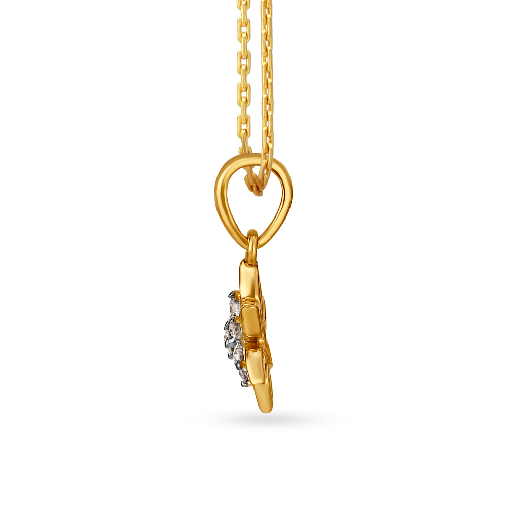 Splendid Floral Diamond Pendant,,hi-res image number null
