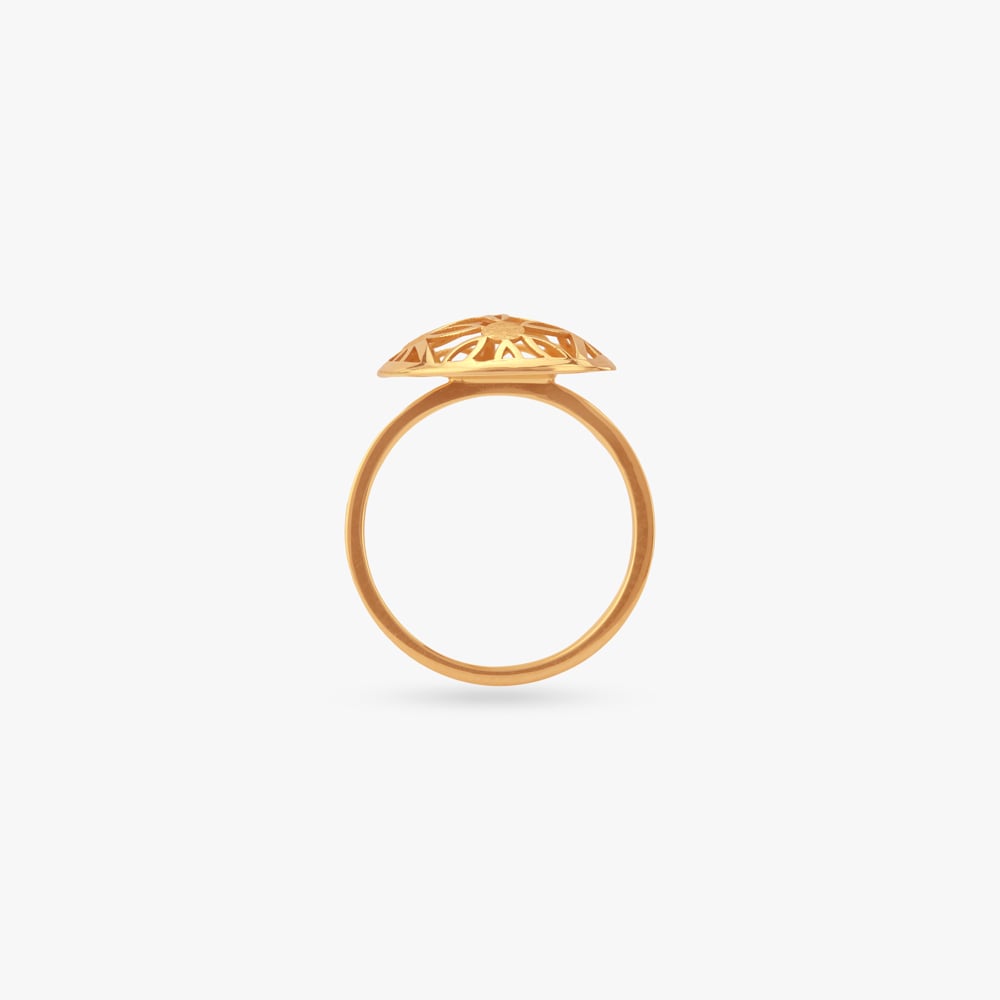 Sunlit Dome Gold Ring,,hi-res image number null