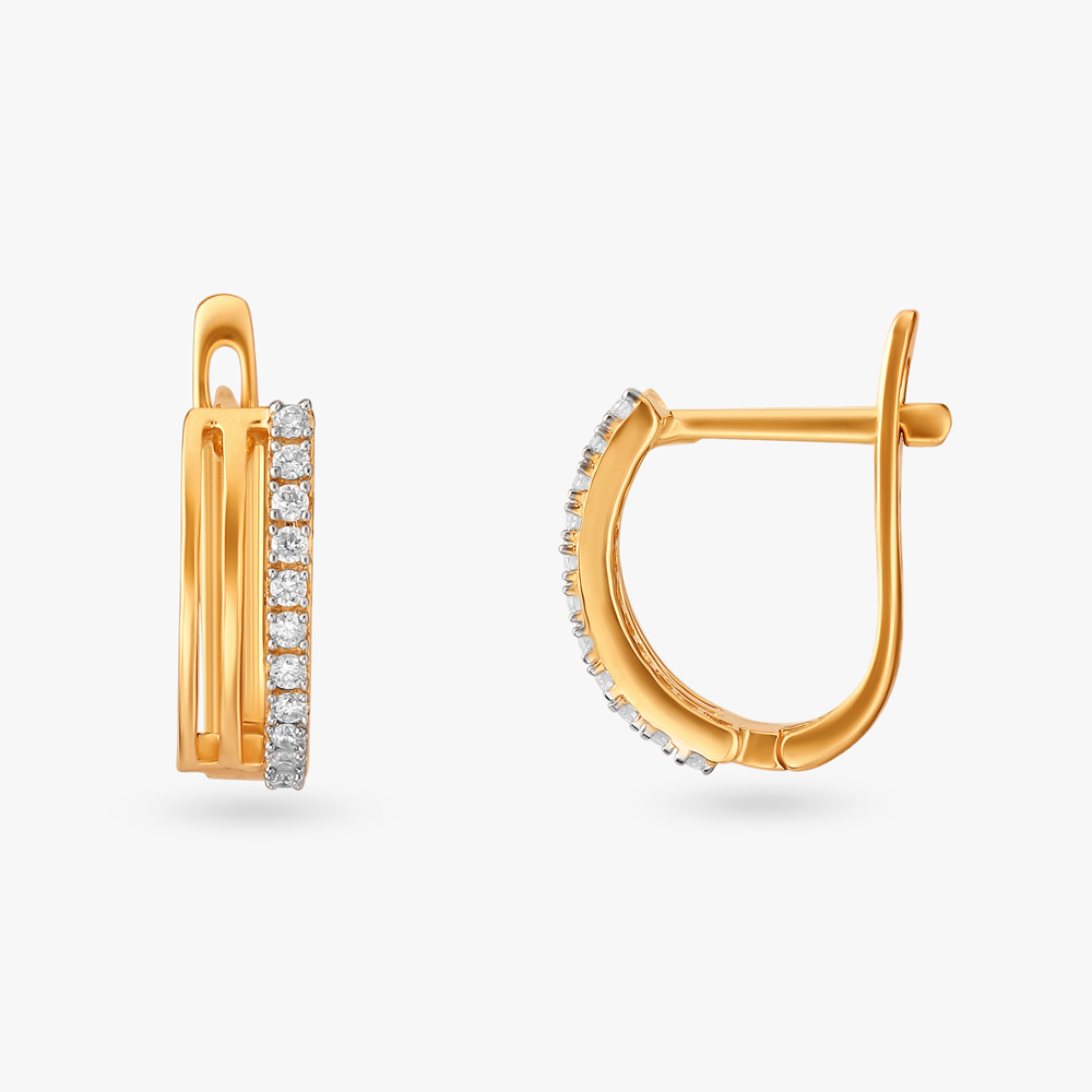 Glowing Allure Diamond Hoop Earrings,,hi-res image number null