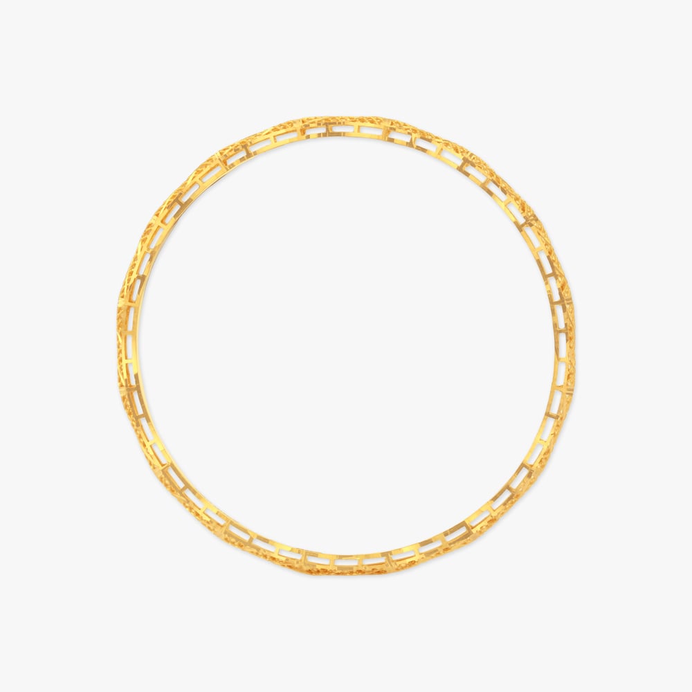 Geometric Rhythm Gold Bangle,,hi-res image number null