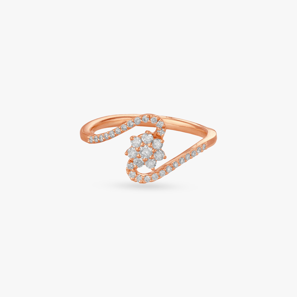 Dainty Curve Diamond Finger Ring,,hi-res image number null