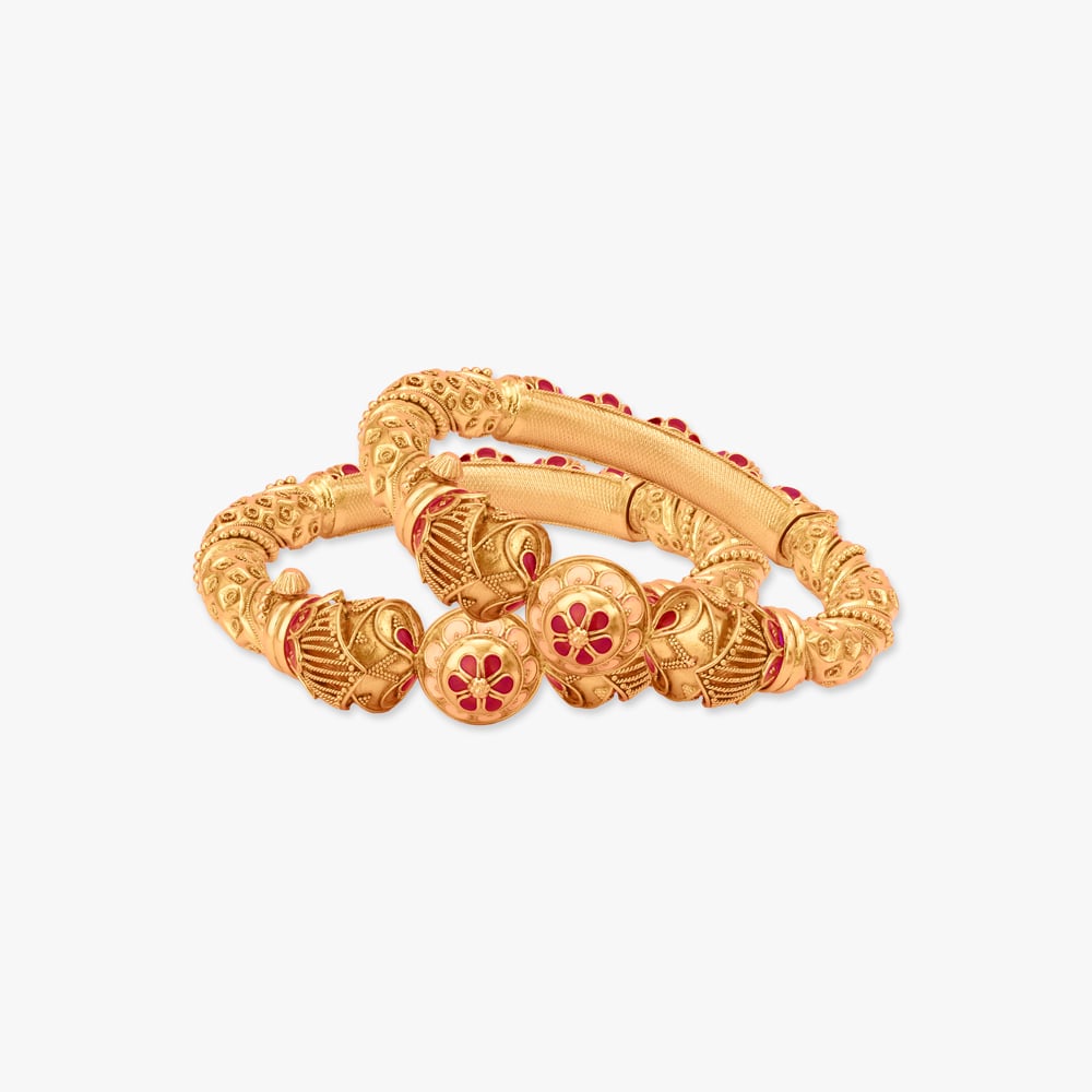 Shringar Sharoda Solid Bala Gold Bangles,,hi-res image number null