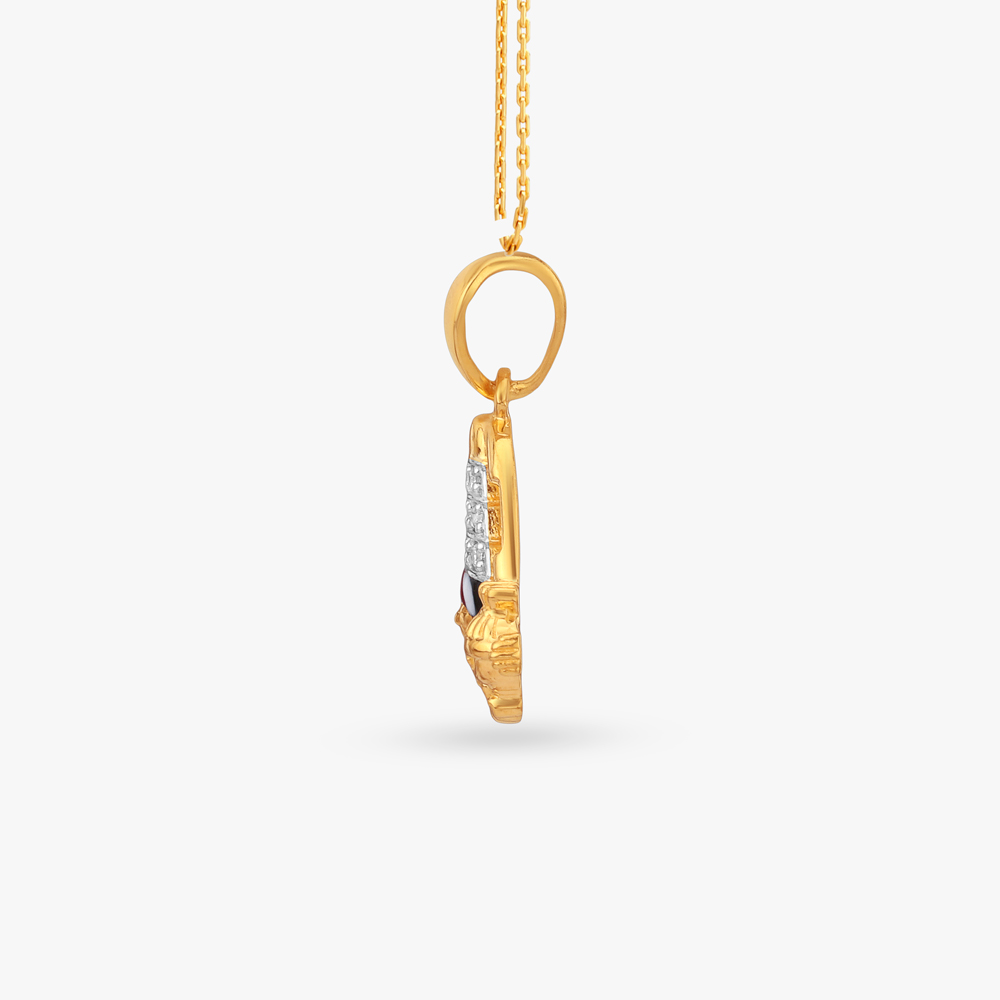 Balaji Aura Gold Pendant for Men,,hi-res image number null