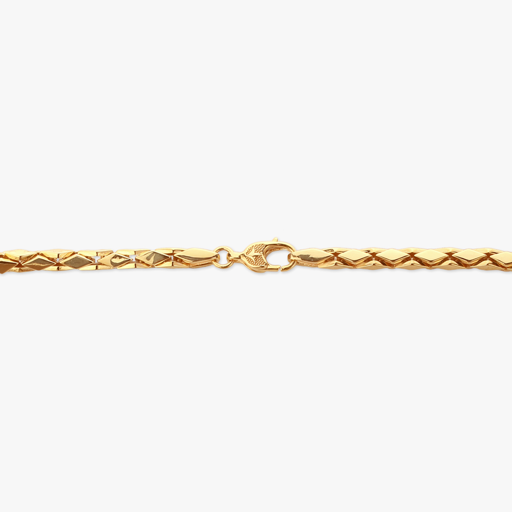Sculpted Radiance Gold Chain For Men,,hi-res image number null