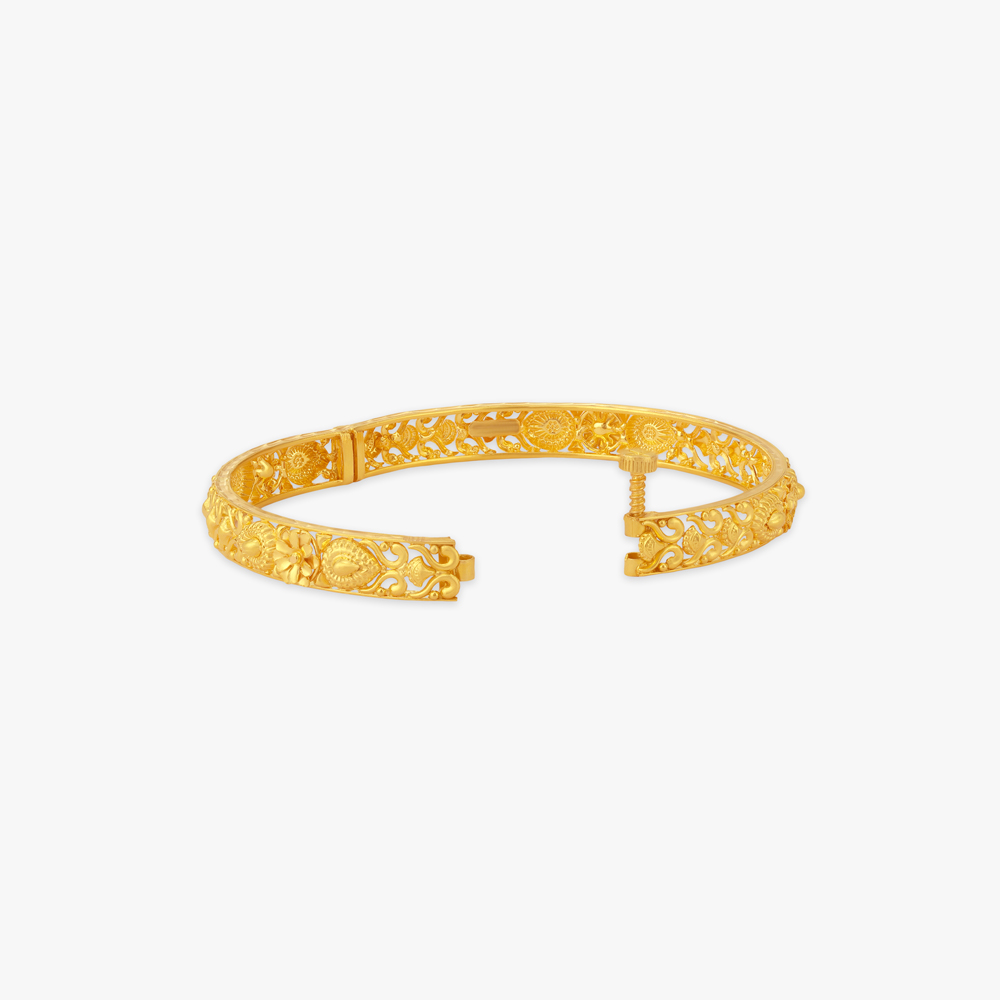 Heritage Bloom Gold Bangles,,hi-res image number null