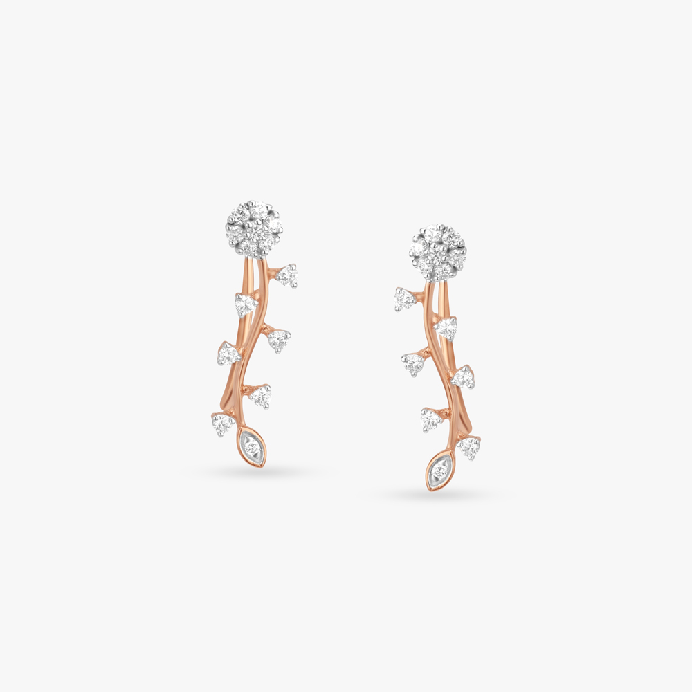 Blossom Trail Diamond Stud Earrings,,hi-res image number null