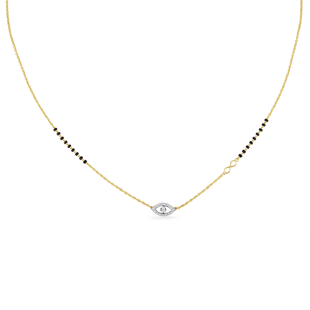14KT Yellow Gold Evil Eye Mangalsutra,,hi-res image number null