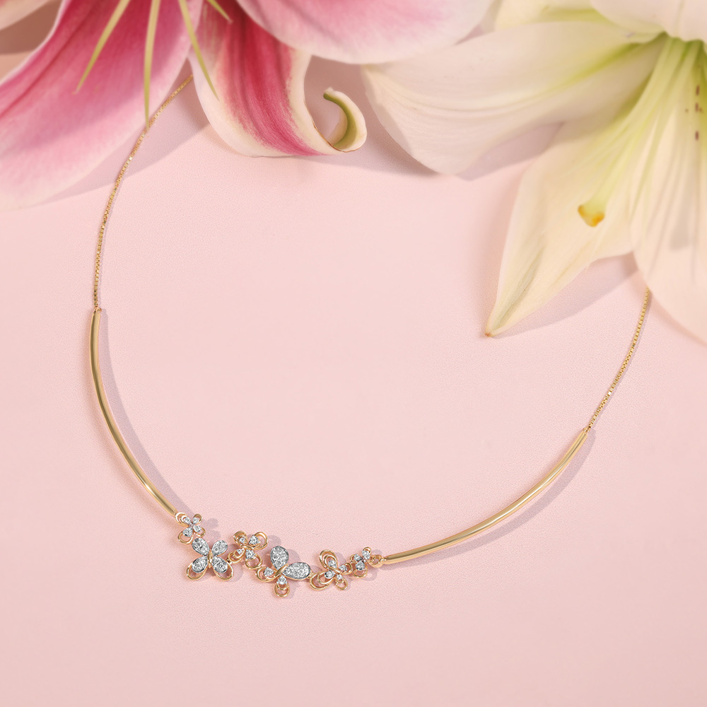 Butterfly Garden Diamond Necklace,,hi-res image number null