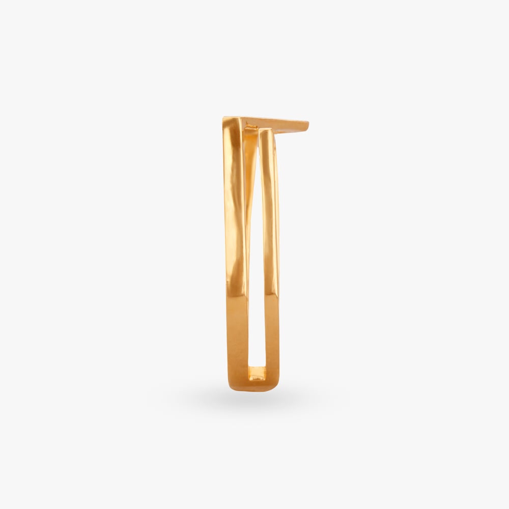 Contemporary Lines Gold Finger Ring,,hi-res image number null