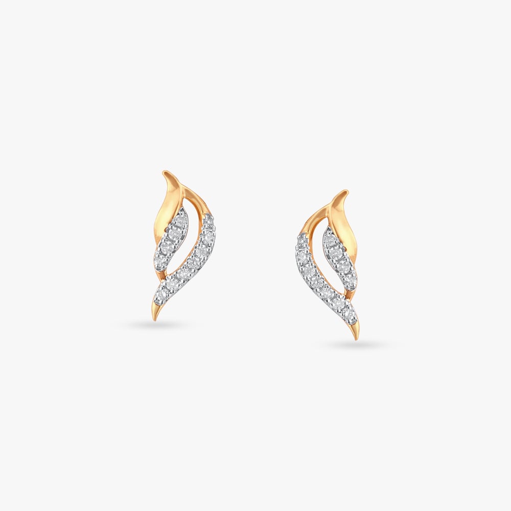 Curvy Chic Diamond Pendant with Chain and Earrings Set,,hi-res image number null