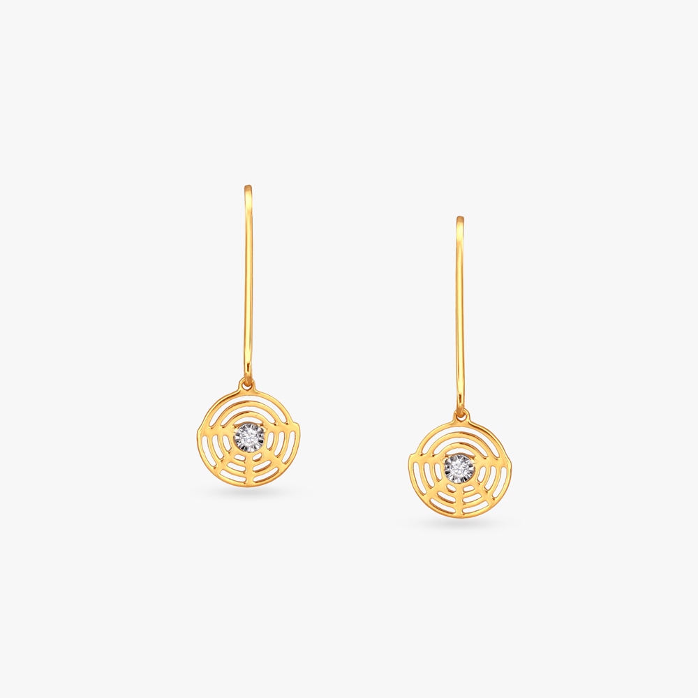 Twinkle Webs Diamond Hoop Earrings For Kids,,hi-res image number null