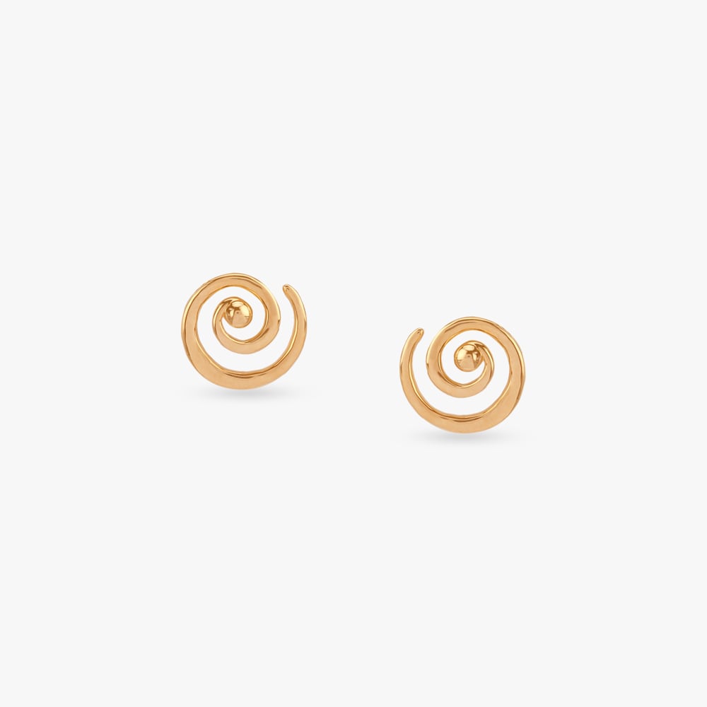 

Swirl Muse Gold Stud Earrings