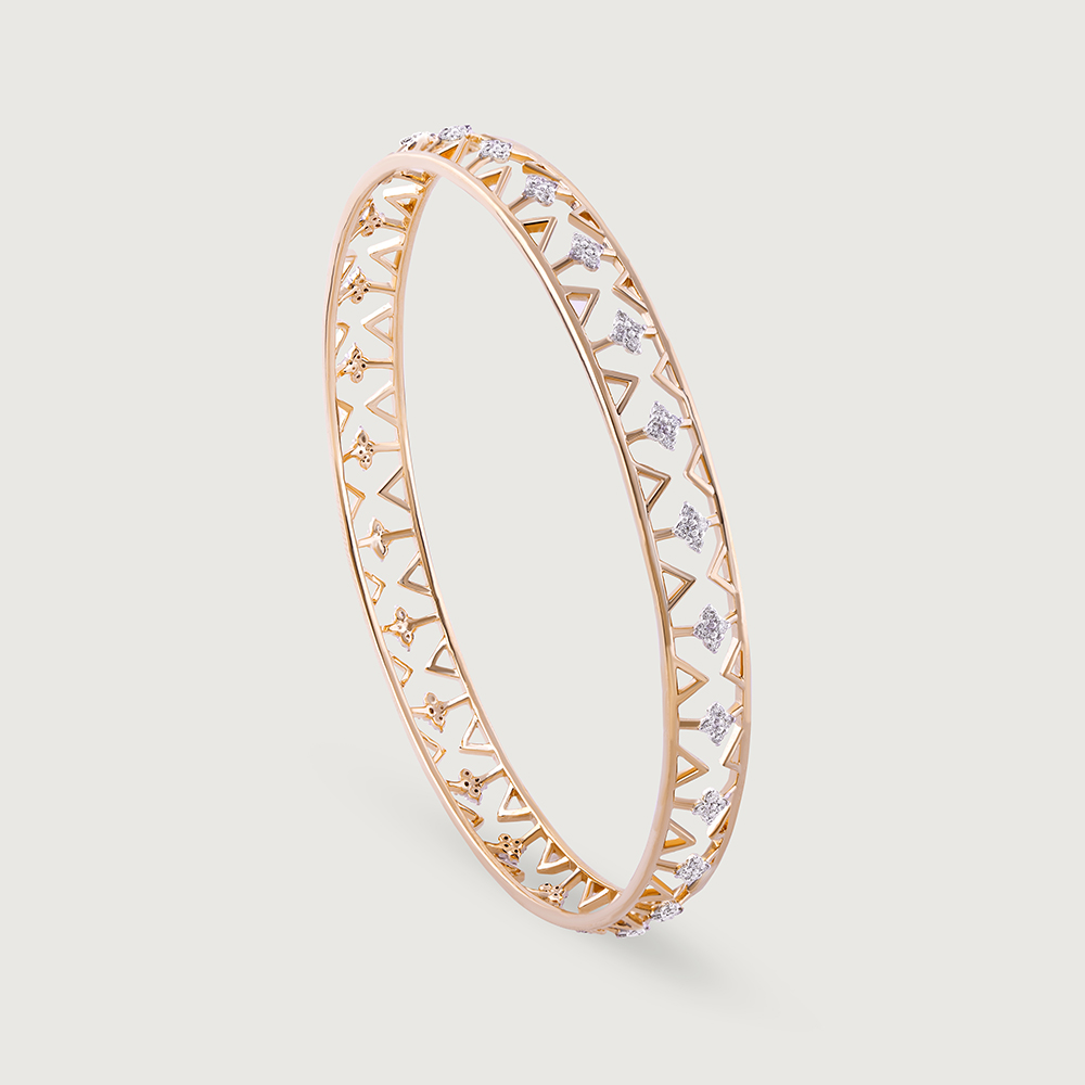 Lippan Brilliance Gold & Diamond Bangle,,hi-res image number null