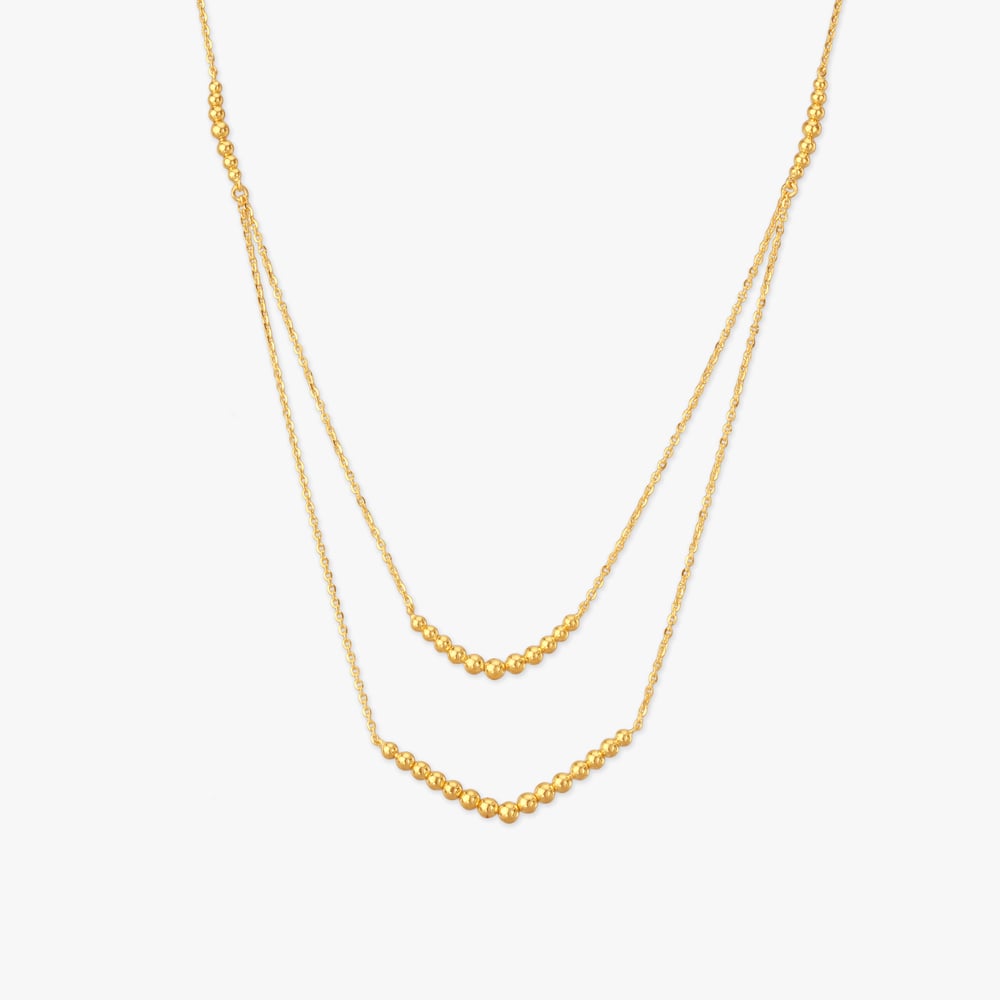 

Twin Bead Gold Necklace