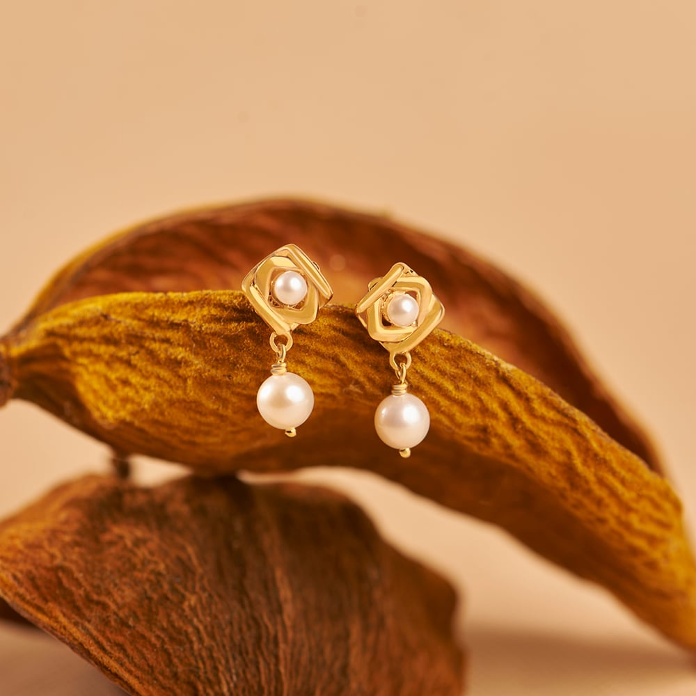 Buy Gold Earrings for Women by Johori Online | Ajio.com